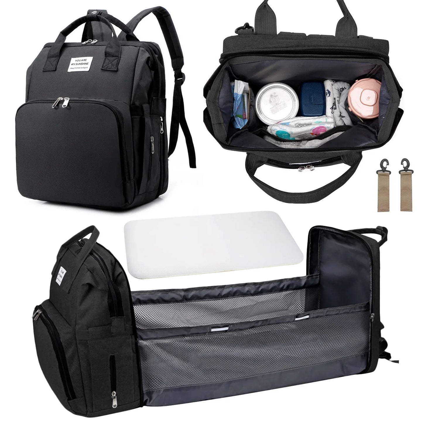 Portable Diaper Bag & Travel Bed For Baby