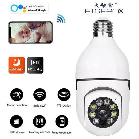 5G Bulb Camera Full Security Home|Office|Warehouse