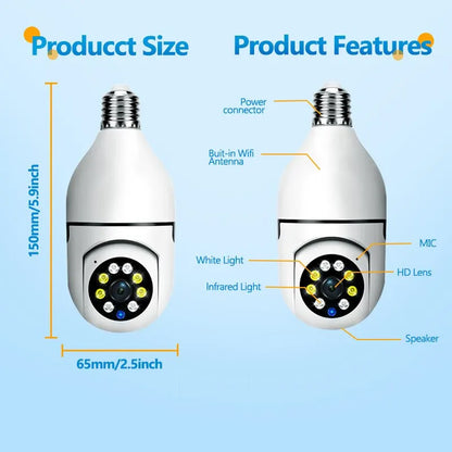 كاميرا 5G Bulb ذات أمان كامل للمنزل|المكتب|المستودع